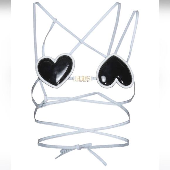 GCDS Heart Bra Crop top Swim size L - Picture 1 of 10